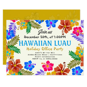 hawaiian invitations zazzle