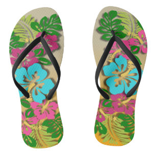 Hawaiian Luau Flip Flops