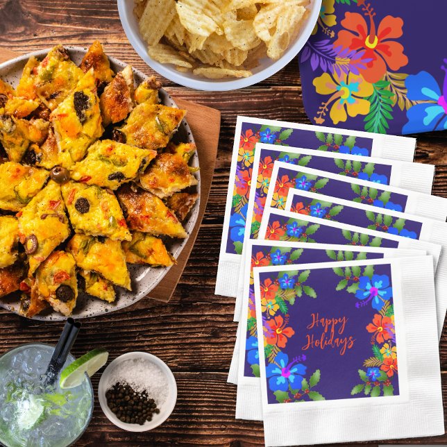 Hawaiian Luau Holiday Office Party Napkins (Creator Uploaded)