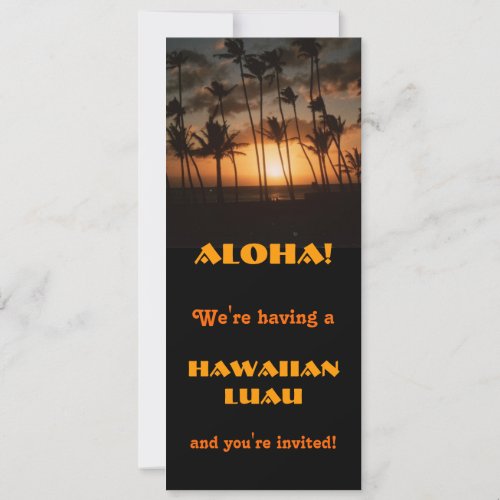 Hawaiian Luau Invitation