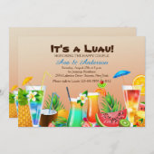 Hawaiian Luau Invitation (Front/Back)