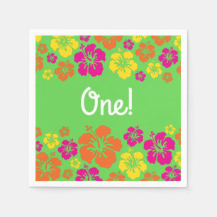 Hawaiian Luau Kid's Birthday Party Napkins