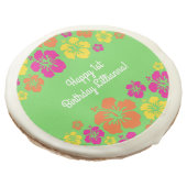 Hawaiian Luau Kids Birthday Party Sugar Cookie (Angled)