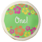 Hawaiian Luau Kids Birthday Party Sugar Cookie (Front)