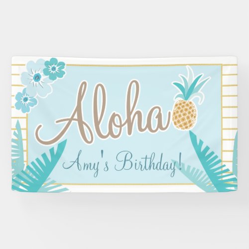 Hawaiian Luau Party Banner