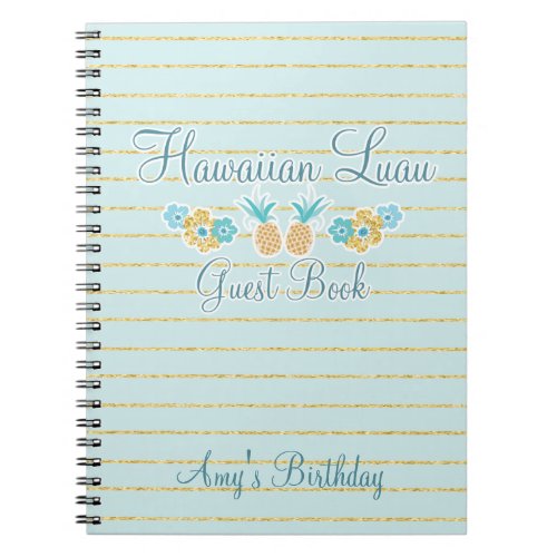 Hawaiian Luau Party Guest Book