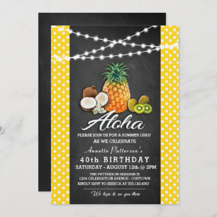 Hawaiian Luau Party Invitations