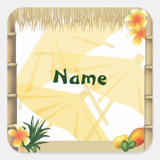 hawaiian-luau-party-name-sticker-zazzle