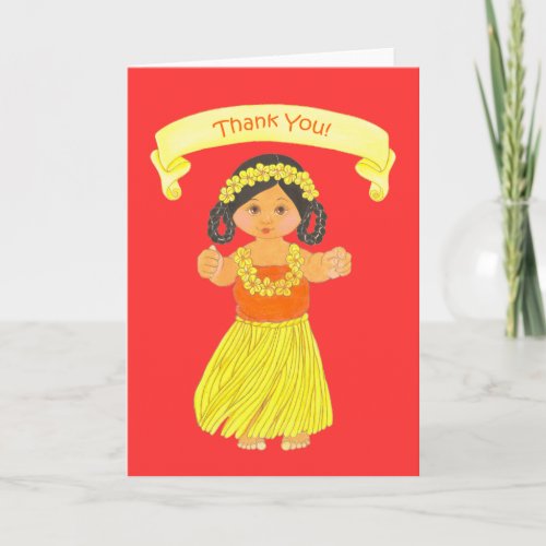 Hawaiian Luau Party Thank You Cards