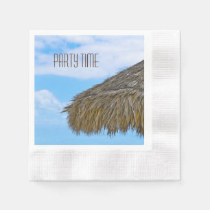 Hawaiian Luau Party tiki hut Napkins