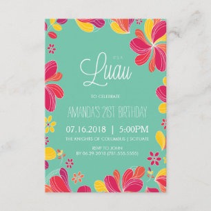 Hawaiian Luau Party - Tropical Invite (small)