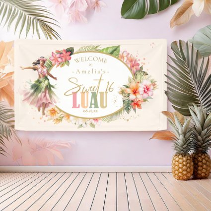 Hawaiian Luau Sweet Sixteen Hula Welcome ID1092