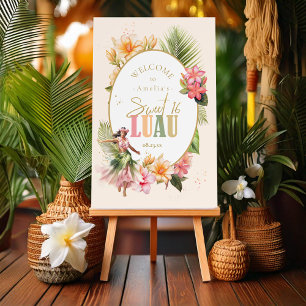 Hawaiian Luau Sweet Sixteen Hula Welcome ID1092 Foam Board