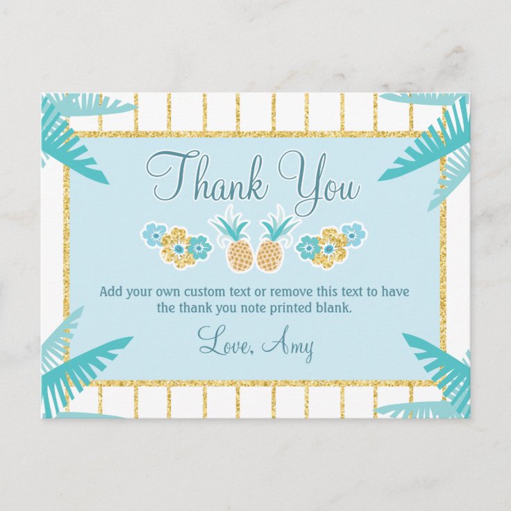 Hawaiian Luau Thank You Cards Zazzle