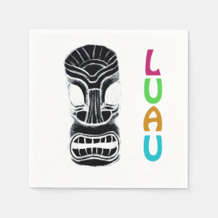 Hawaiian Luau Tiki Party Mask Napkins