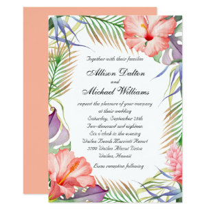 Hawaiian Wedding Invitations Zazzle