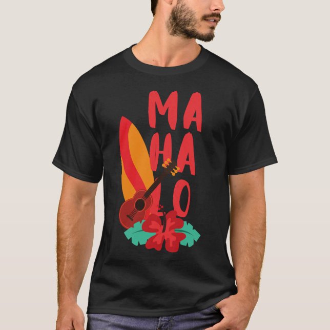 Hawaiian Mahalo (Hawaii - Aloha)   T-Shirt (Front)