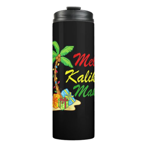 Hawaiian Mele Kalikimaka Christmas Matching Family Thermal Tumbler