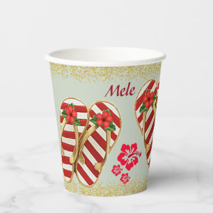Hawaiian Mele Kalikimaka Flip Flop Paper Cup