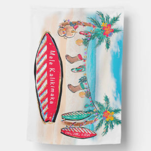 Hawaiian Mele Kalikimaka House Flag