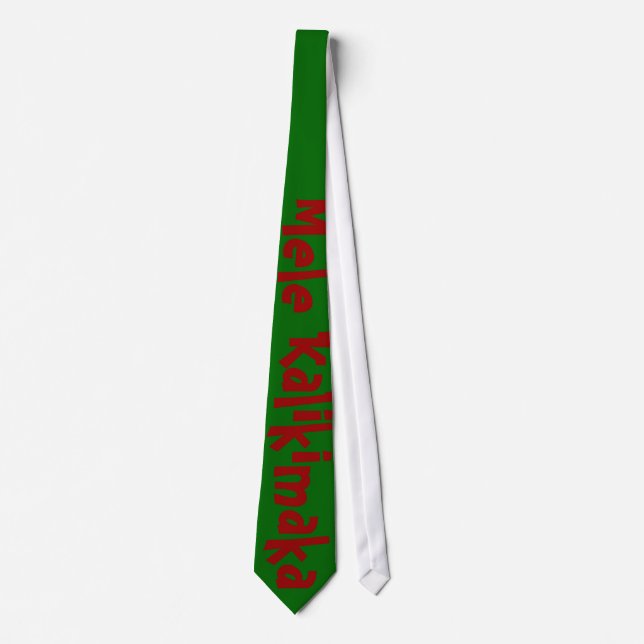 Hawaiian Merry Christmas Neck Tie (Front)