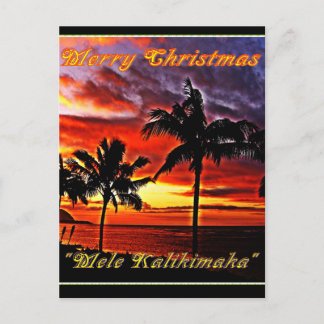 Hawaiian Merry Christmas Postcard