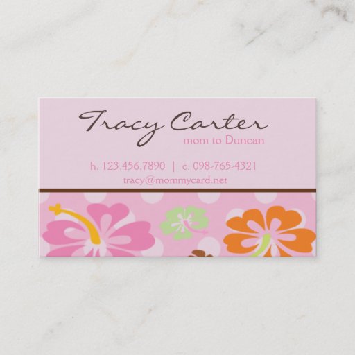Customizable Hawaiian Mommy Card Business Card Templates