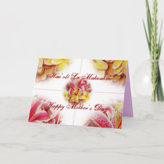 Hawaiian Mothers Day floral Card