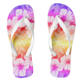 Hawaiian Multi Flower Flip Flops