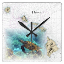 Hawaiian Nautical Map clock