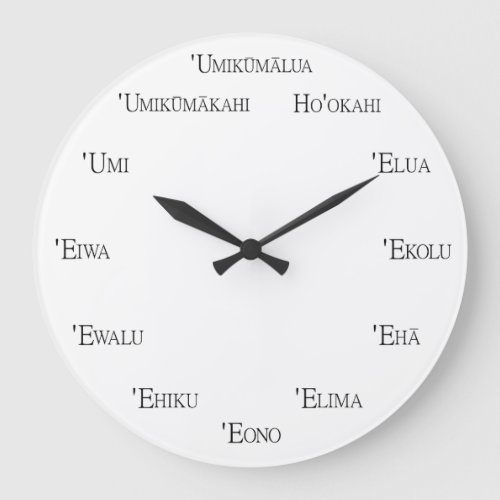 Hawaiian Numbers Learning Customizable Language Large Clock