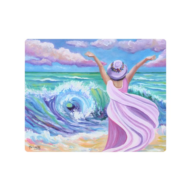 Hawaiian Ocean Celebration Metal Print (Front)