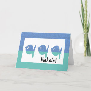 Hawaiian Ocean Letterpress Thank You Card