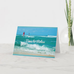 Hawaiian Ocean Waves Birthday Card