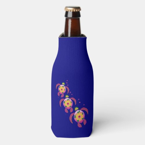 Hawaiian Ohana Honu Sea Turtles Bottle Cooler