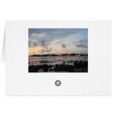 Hawaiian Outrigger Canoe at Sunset Card (Back Horizontal)