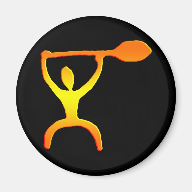 Hawaiian Paddle Man Petroglyph - Magnet (Front)