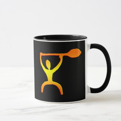 Hawaiian Paddle Man Petroglyph _ Mug