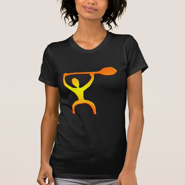 Hawaiian Paddle Man Petroglyph - T-Shirt (Front)