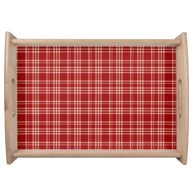 Hawaiian Palaka Plaid Serving Tray (Front)