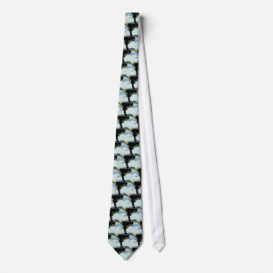 Hawaiian Palm and Sunset Abstract Art Neck Tie