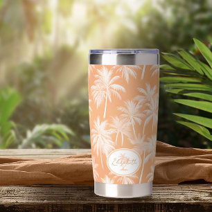 Hawaiian Palm Tree Silhouette Pattern Tacao ID1093 Insulated Tumbler