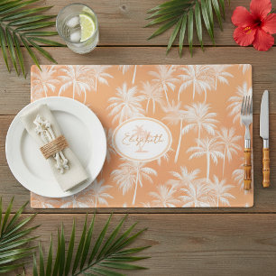 Hawaiian Palm Tree Silhouette Pattern Tacao ID1093 Placemat