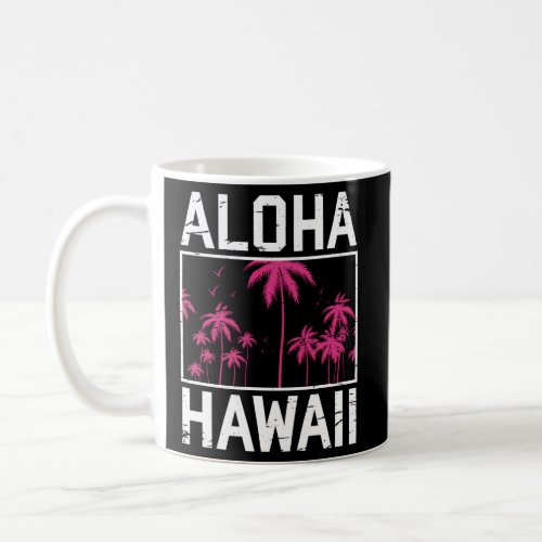 Hawaiian Palm Trees Aloha Tropical Summer Vacation Coffee Mug