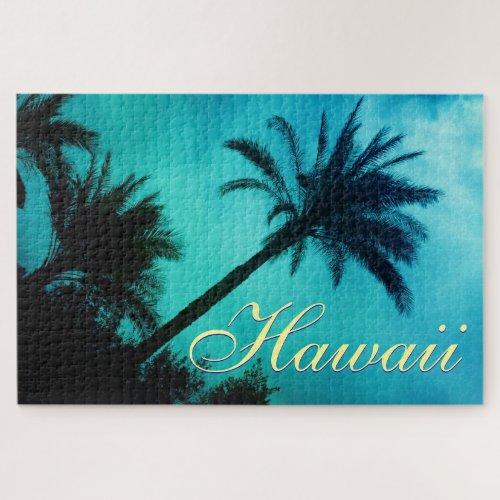 Hawaiian Palm Trees Exotic Travel Jigsaw Puzzle