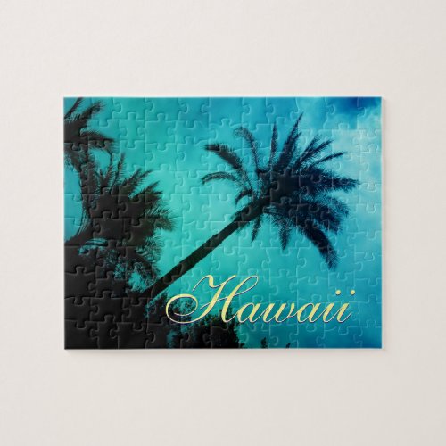 Hawaiian Palm Trees Exotic Travel Jigsaw Puzzle