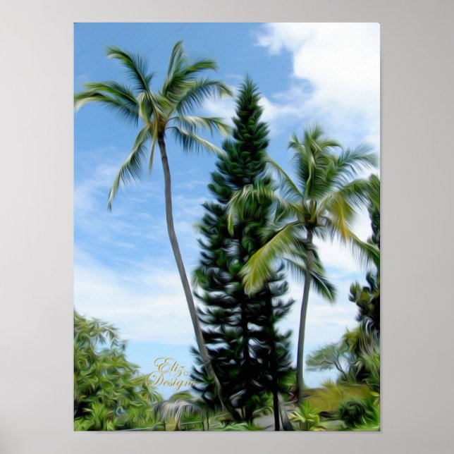 Hawaiian Palms Poster (Front)
