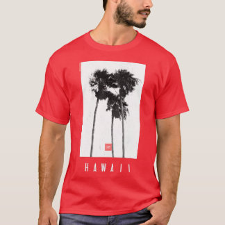 Hawaiian Palms Tropical Retro Summer  T-Shirt