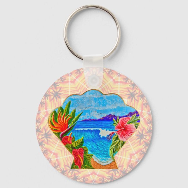 Hawaiian Paradise Keychain (Front)