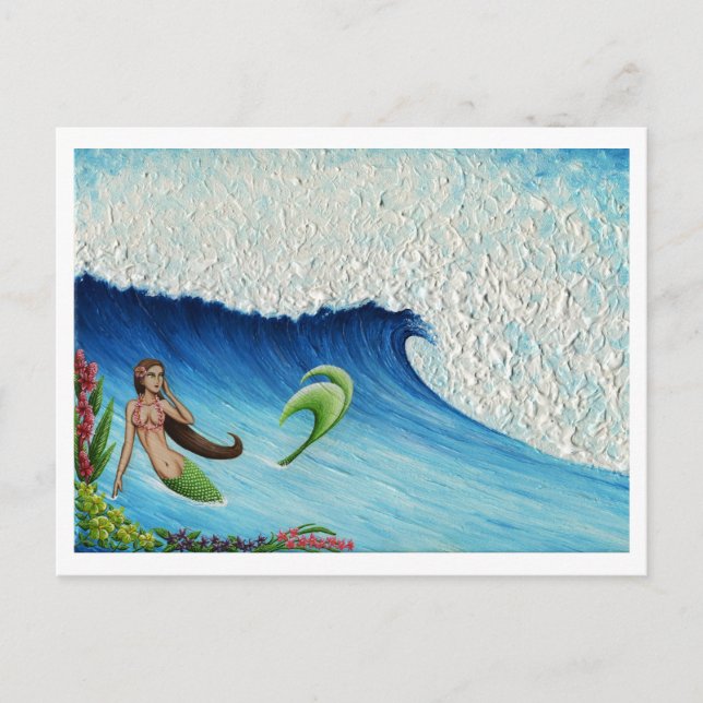 Hawaiian Paradise Mermaid Postcard (Front)